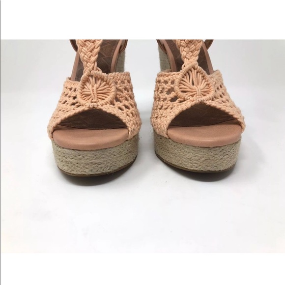 LUCKY BRAND Crochet Wedge Strap Heels Espadrilles - Picture 2 of 8